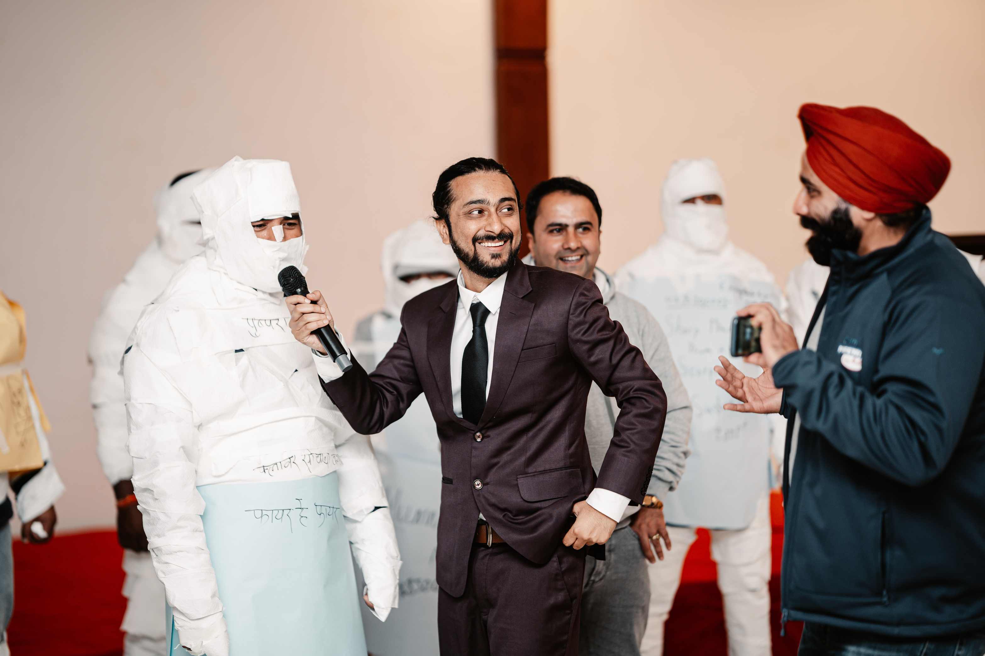 Saunak Bhatta on stage during a live event